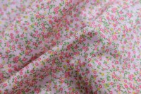 Корейский хлопок, цветочки на розовом