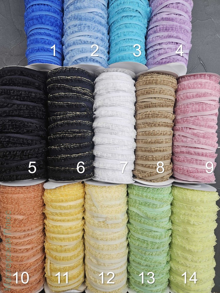 Серия 800 - Резинка 2 яруса, 1,5 см (14 цветов)