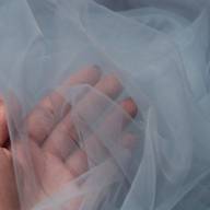 Тончайший фатин Италия, серо-голубой - Тончайший фатин Италия, серо-голубой